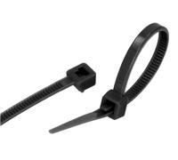 GARDENIX Lot de 100 serre-câbles pour plantes (3,6 mm x 100 mm, noir), réutilisables, réglables