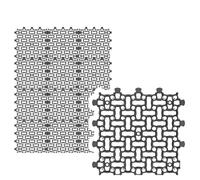 GARDENIX Lot de 12 grilles de pelouse, 50 x 50 cm, 3,00 m², en nid d'abeille, de parking, de gazon, de gravier, noir
