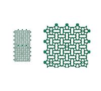 GARDENIX Lot de 2 plaques de paddock pour pelouse, 50 x 50 cm, 0,50 m², en nid d'abeille, de parking, de gazon, de gravier, vert