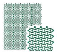 GARDENIX Lot de 20 grilles de pelouse, 50 x 50 cm, 5,00 m², en nid d'abeille, de parking, de gazon, de gravier, vert