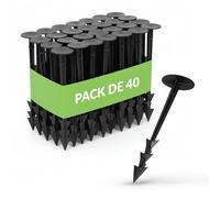 GARDENIX Lot de 40 TerraPEG XL Ancres de Sol extrêmement Solides Une Fixation sûre des Non-tissés, des revêtements de Sol, des Toiles de Sable, des bâches, des Filets de Protection dans Le Sol