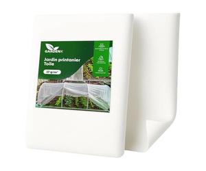 GARDENIX Serre précoce en Non-tissé Respirant 17 g/m² 1,6 x 15 m (24 m²), favorise Une Croissance Saine, pour Couvrir Les parterres surélevés, protège Les Plantes, Les Fleurs et Les légumes du Froid