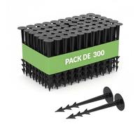 GARDENIX Lot de 100 TerraPEG piquets de fixation pour jardin pour la fixation des tissus anti mauvaises herbes