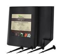 GARDENIX Toile Anti-Mauvaises Herbes 5 m² avec 100 piquets - 1 m x 5 m - Perméable à l'eau - 100 g/m² - Noir - Film Anti-UV - pour Plate-Bande surélevée - Film de Protection Contre Les Mauvaises