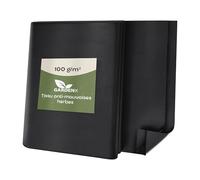GARDENIX Toile de Jardin Contre Les Mauvaises Herbes - Perméable à l'eau - 100 g/m² - Noir - Film résistant aux UV - 1 x 5 m (5 m²) - en Non-tissé - pour Parterre