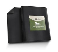 GARDENIX Toile de jardin contre les mauvaises herbes - Perméable à l'eau - 80 g/m² - Noir - Film résistant aux UV - 0,8 x 100 m (80 m²) - Jardinière surélevée - Film de protection contre les mauvaises
