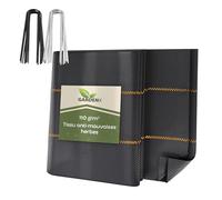 GARDENIX Unkrautvlies mit 50 Anker 10m² (1m x 10m) - Wasserdurchlässig 110g/m² - Schwarz UV-beständig Unkrautgewebe, Unkrautschutzfolie, Bodengewebe, Unterbodengewebe