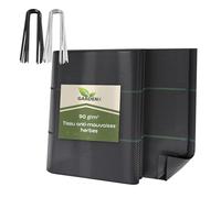 GARDENIX Unkrautvlies mit 50 Anker 8m² (0.8m x 10m) - Wasserdurchlässig 90g/m² - Schwarz UV-beständig Unkrautgewebe, Unkrautschutzfolie, Bodengewebe, Unterbodengewebe