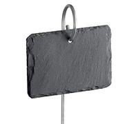 GardenMate 10x étiquettes marque plantes en ARDOISE 10x7cm + tige inox 55cm - STYLE NATUREL