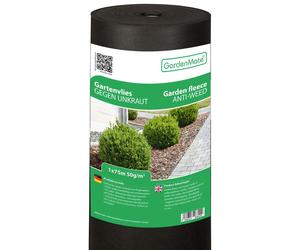 GardenMate, géotextile de 75 m² pour le jardin, perméable à l'eau – film anti-mauvaises herbes pour le jardin – rouleau de géotextile anti-mauvaises herbes de 1 m x 75 m – 50 g/m² – film de protection