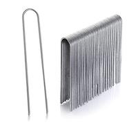 GardenMate Lot de 200 Piquets de Fixation en Acier galvanisé Inoxydable H200mm, L25mm, Ø3,8 mm - tête Ronde - Idéal pour sols très durs