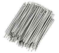 GardenMate Lot de 250 piquets de Fixation en Acier galvanisé Inoxydable H150mm, L25mm, Ø2,9 mm tête Plate