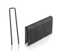 GardenMate Lot de 50 piquets d'ancrage de 100 mm de Long, 13 mm de Large, Ø 2,9 mm, ancrage de Fixation au Sol pour Le Jardin en Acier Non galvanisé, piquets pour Fixation de Toiles Anti-Mauvaises