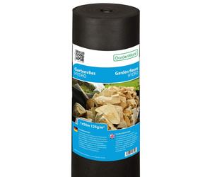 GardenMate, rouleau de 1m x 50m, géotextile de qualité supérieure, 125g/m², pour l'aménagement paysager. Géotextile anti-mauvaises herbes, extrêmement résistant à la déchirure, avec une très haute per