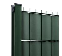Gardenode Easy Clôture Kit Lamelles PVC Bande Brise Vue pour Panneau Double Fils - L 2m50 - H 1m83 - Vert