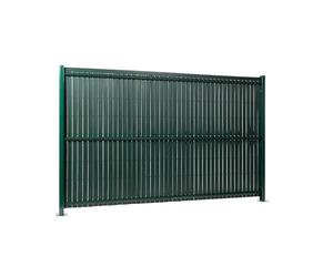 Gardenode Easy Clôture Kit Occultation Lattes PVC pour Panneau Rigide Maille 55 H 1m93 L 2m50 Vert