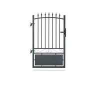 Gardenode Easy Clôture Portillon Aluminium Tradition Style ferronnerie Passage 1m Gris