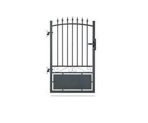 Gardenode Easy Clôture Portillon Aluminium Tradition Style ferronnerie Passage 1m Gris