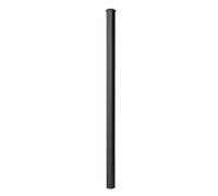 Gardenode Easy Clôture Poteau Aluminium à sceller avec Chapeau H 1.36 m Noir