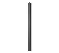 Gardenode Easy Clôture Poteau Aluminium à sceller Universel pour Portail et portillon Chapeau Inclus H2.36 m Noir