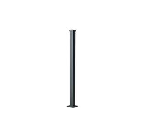 Gardenode Easy Clôture Poteau Aluminium sur Platine avec Chapeau H 86.5 cm Gris