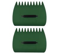 GardenScoops - LeafGrabberSet, YardRakeTool | Râteau manuel 2 pièces pour | DurableGrip Ramasseur de débris 34 x 25 cm pour feuilles d'herbe brindilles paillis ramassage des déchets extérieur Outil de