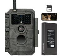 GardePro E6P Max Caméra de Chasse, WiFi, Batterie Rechargeable 8000 mAh, Carte SD Intégrée, 64MP 1296P, Caméra E6PMB No Glow Infrarouge Vision Nocturne, Champ de Vision Large de 110°