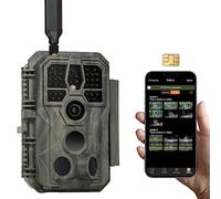 GardePro X50 Caméra de Chasse 4G LTE avec Carte SIM et APP, Vidéo H.265 48MP, Vision Nocturne Infrarouge No-Glow de 30 m, Détecteur de Mouvement 0,1 s et IP66 Étanche