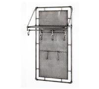 Garderobe murale coloris anthracite en metal - Dim : L 60 x P 35 x H 120 cm --