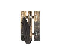Garderobe murale coloris nature-optique inox en metal - L 40 x P 9 x H 100 cm --