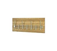 Garderobe murale en bois massif coloris chene huile - Dim : L 60 x H 20 x P 10 cm --