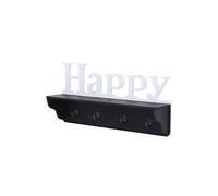 Garderobe murale HWC-D41 Happy 4 crochets massifs 30x60x13cm noir blanc