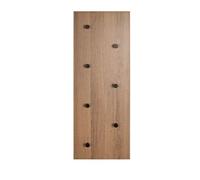 Garderobe murale, patère murale coloris chêne et métal noir - Longueur 80 x Profondeur 5 x Hauteur 30 cm - -