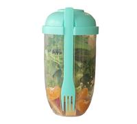 Gardez une tasse de shaker à salade en forme, un récipient de vinaigrette à partir, un contenant de gobelets de salade de fruits et de légumes portables avec porte-toilettes pour la fourche et salade
