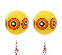 Gardigo® Ballon Effaroucheur d’Oiseaux - Lot de 2 - Effet Rapace avec Yeux - Répulsif Visuel Anti-Oiseaux pour Moineaux, Pigeons, Corbeaux - pour Jardin, Balcon, Arbres Fruitier & Bassin