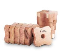 Gardigo® Anneaux de cèdre, Lot de 12 Pcs, Bois de Cedre Anti Mites, Anti Mites Textiles, Répulsif Anti-Mites Vêtements Aromatiques, Antimites Vetements Armoire, Produit Naturel Durable.