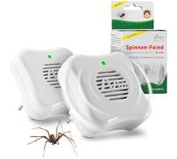 GARDIGO Anti-Araignées à Ultrasons Lot de 2 pour Intérieur | Répulsif anti-Araignées Ultrasons - Prise Anti Araignée - Sans produits chimiques - Portée 25 m²