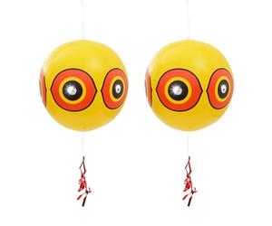 Gardigo Ballon Effaroucheur d’Oiseaux - Lot de 2 - Répulsif Visuel | Anti-Oiseaux Effet Rapace avec Yeux pour Moineaux, Pigeons, Corbeaux - Idéal pour Jardin, Balcon, Arbres Fruitiers & Bassin