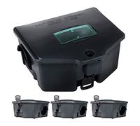 GARDIGO® Boîte d'Appât pour Rats et Souris - Lot de 4| Station d'Appât pour Rats et Souris | Piège à Rats et Souris | Fermable vec Fenêtre Transparente | pour Attraper Les Rongeurs.