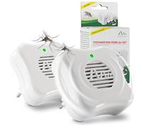 GARDIGO Lot de 2 Prises Anti-Moustiques Ultrason | Répulsif Électrique pour Moustiques | Portée Jusqu'à 25 25m² | Protection Intérieure Contre Les Moustiques | Piège à Moustiques Efficace