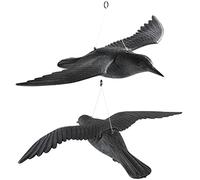 Gardigo Lot de 2 répulsifs anti-pigeons - Corbeau en plastique résistant aux intempéries - Protection pour balcon, jardin, terrasse