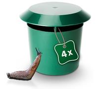 GARDIGO® Lot de 4 Pièges à Limaces, Escargots Naturels I Protection Contre Les escargots I Piège à Escargots Biologique pour Le Jardin I Respectueux de l'environnement I Vert.
