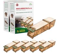 GARDIGO® Lot de 6 Pièges à Souris et à Rat Réutilisable, Piège à Souris Vivante - Intérieur et Extérieur, Tapette à Souris, Anti Rongeur, 18 x 6 x 5 cm.