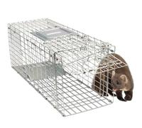 GARDIGO® Piège à Animaux Vivant - Cage de Capture 66x23x26 cm - pour Fouine Martre Rat Chat Errant Renard - Trappe Métal Robuste avec Poignée - Usage Jardin Garage Grenier