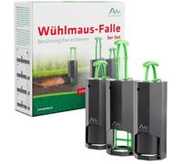 GARDIGO Piège à Campagnols Lot de 3 Réutilisable pour Jardin & Potager | Piège à Campagnols -Anti Mulots et autres Rongeurs - Réutilisable - pour Jardin, Potager, Pelouse