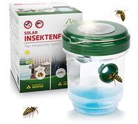GARDIGO® Piège à Guêpes et Moustiques Solaire 2 en 1 | Piège Insectes LED | Anti Frelon Asiatique, Guêpes, Mouches | Protection Jardin, Terrasse, Camping | Réutilisable, Intérieur & Extérieur