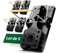GARDIGO® Piège à Rats avec Appât - Lot de 5 I Tapettes à Rats Réutilisable I Ressort Puissant I Piège à Rats sans Poison - Sécurité pour Votre Famille et Vos Animaux I Facile à Utiliser.