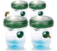 GARDIGO Pièges Solaires à Guêpes & Moustiques Lot de 4 | LED intégrée - Réutilisables - Pour guêpes, frelons, moustiques et mouches - Jardin, terrasse et camping