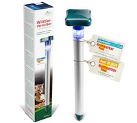 GARDIGO® Répulsif Animaux Sauvages à LED Bleue - pour Sangliers, Chevreuils, Lapins & Renards - Dissuasion Nocturne Automatique - Jardin, Terrain & Zones Cultivées - IP44