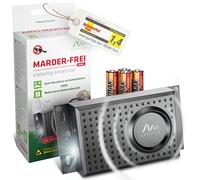 Gardigo® Répulsif Anti-Fouine Voiture - Alimentation Piles ou Batterie Voiture 12V - Flash LED & Ultrason - Protection Moteur, Garage, Grenier, Maison - Anti Martre Efficace